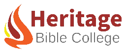 Heritage Bible College logo